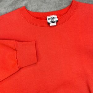 Lee Sturdy Sweats Sweatshirt Mens 2XL Red Blank Heavyweight Crewneck Made in USA